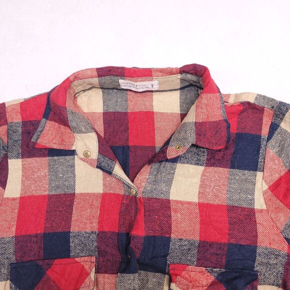 Love Tree Gingham Flannel Casual Button Up Shirt Mens Size Large L Blue Red - Picture 1 of 8